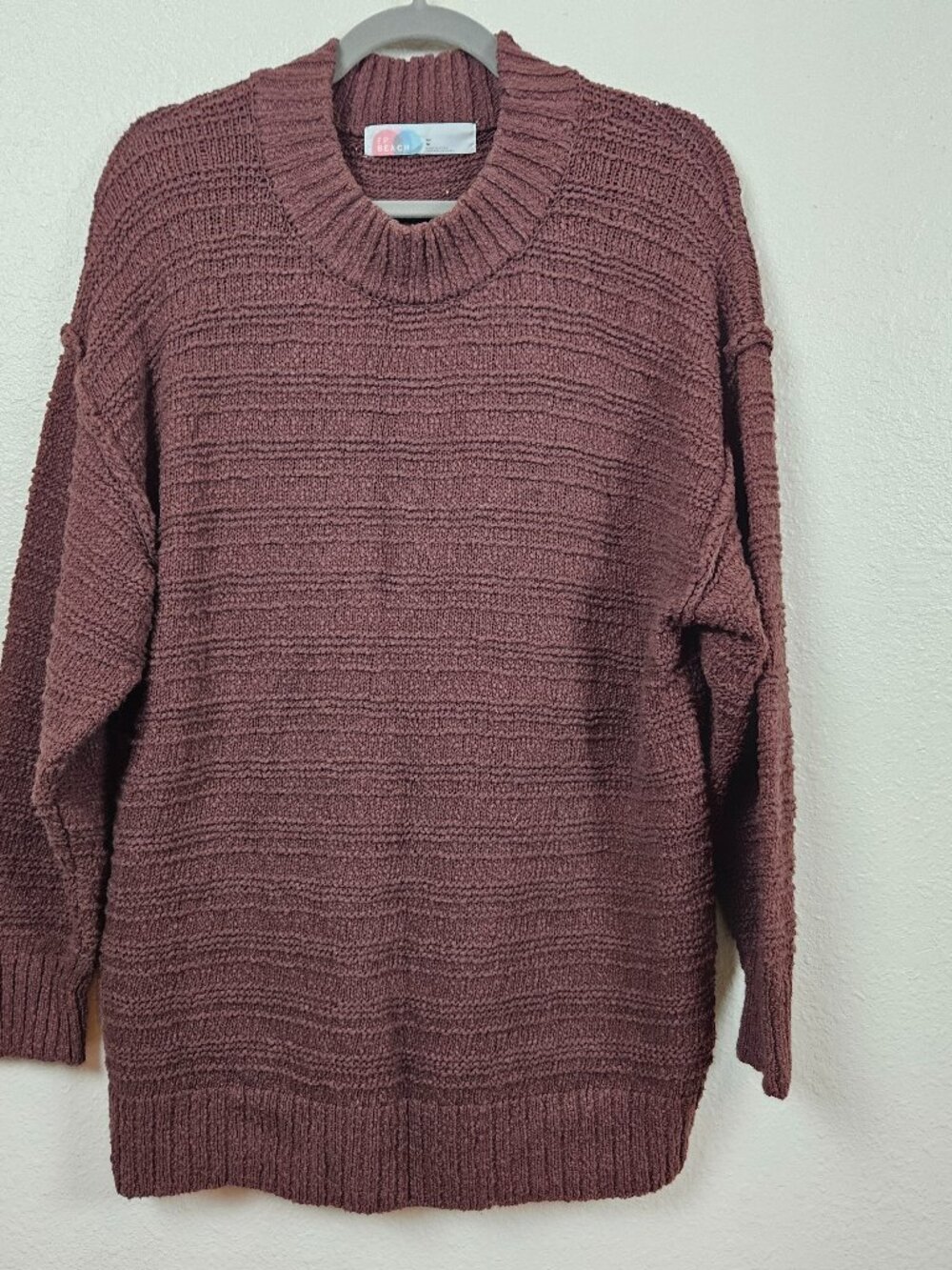 Womens brown cocoa cotton sweater shorts set  XS